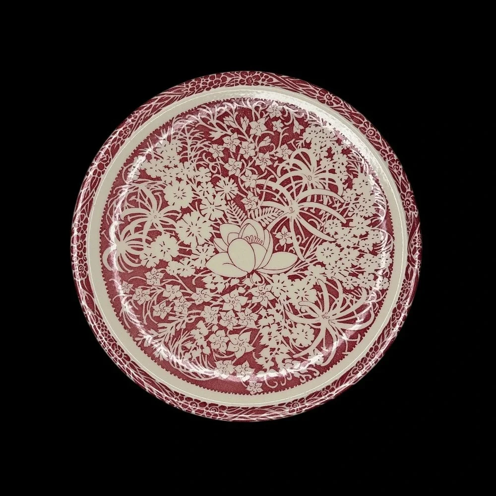 Vernon Kilns Hawaiian Flowers Don Blanding Floral Dinner Plate Vintage USA 9.5